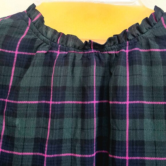 J. Crew – Green Tartan Plaid Dress with Pink Lines – Size Small (Fits Medium) - Picture 3 of 10